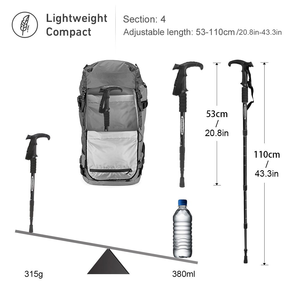 Складная треккинговая палка дл – обзор и цена Trekking Pole Carbon